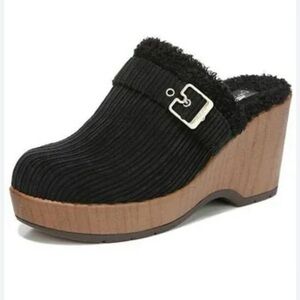 Dr. Scholl's Black and Brown Mules with Buckle size 8.5